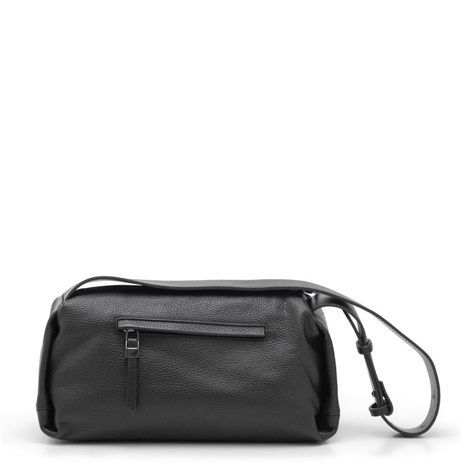 Kadın Hakiki Siyah Deri Omuz Çantası 40307