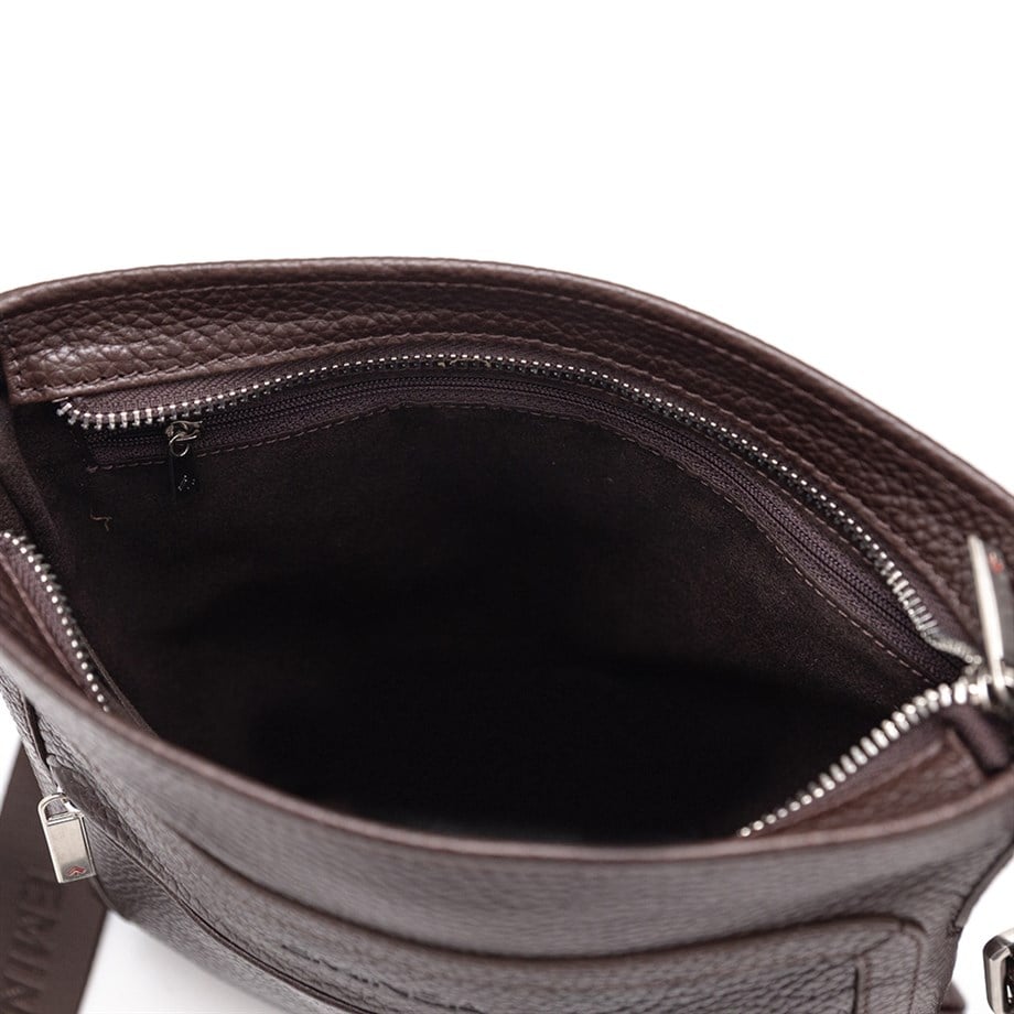 Kahverengi Hakiki Deri Omuz Çantası