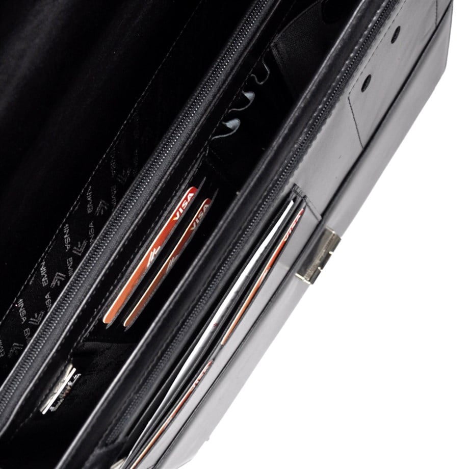 Siyah Hakiki Deri Evrak Çantası 7074