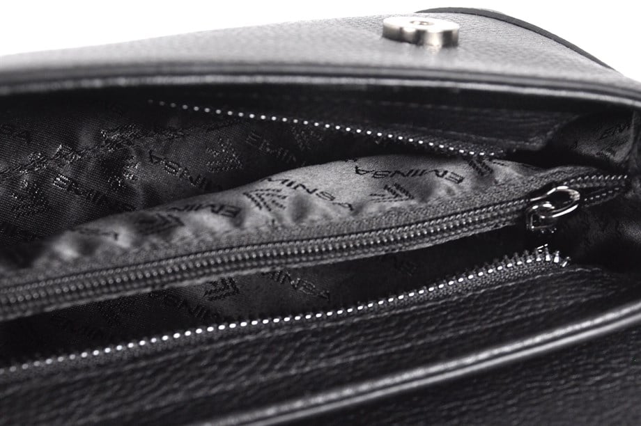 Kadın Siyah Hakiki Deri Baget Çanta