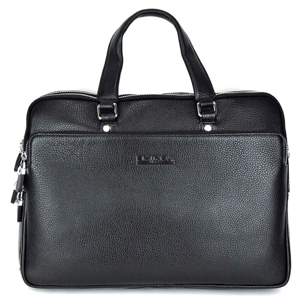 Siyah Deri Evrak&Laptop Çantası