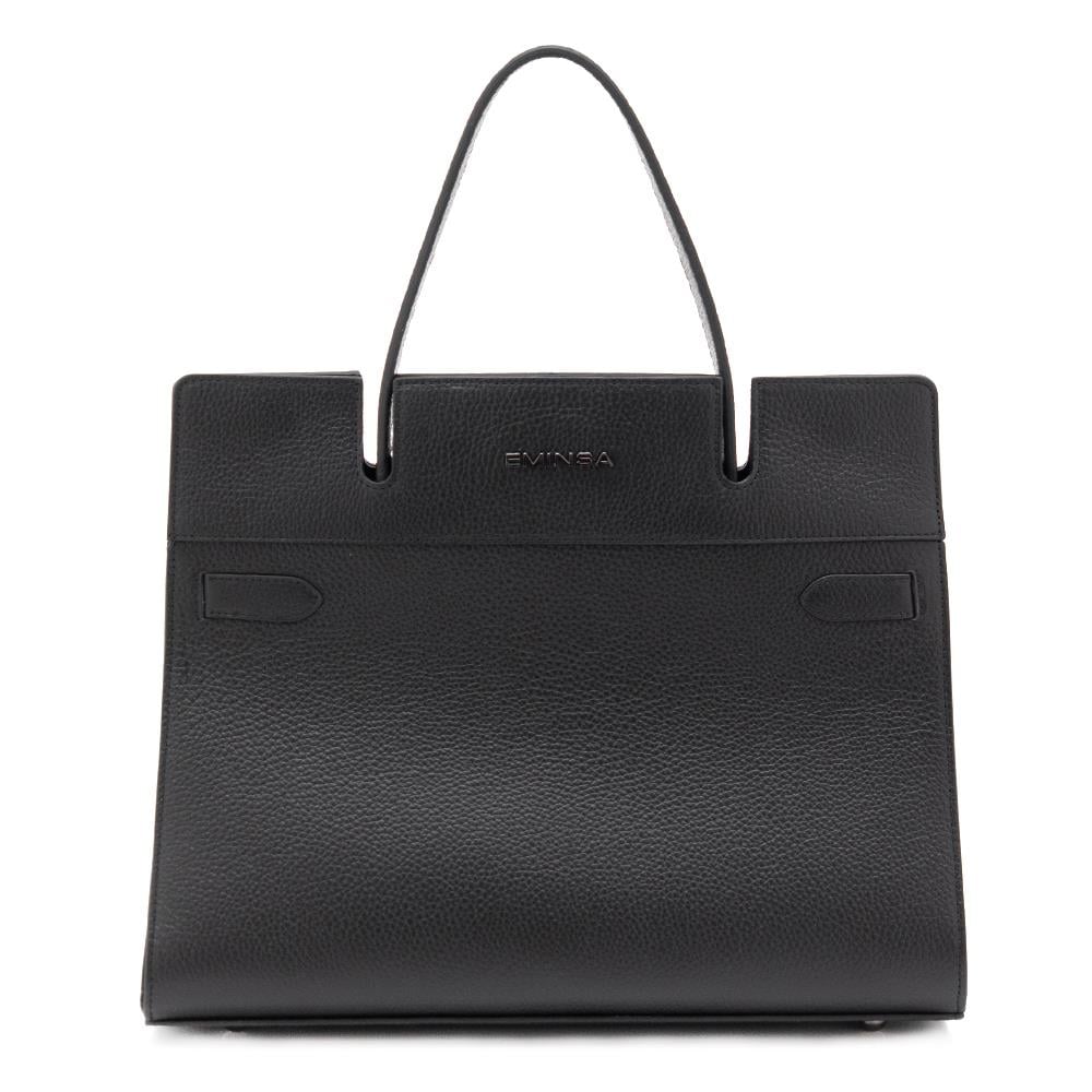 Siyah Hakiki Deri Kadın Çanta