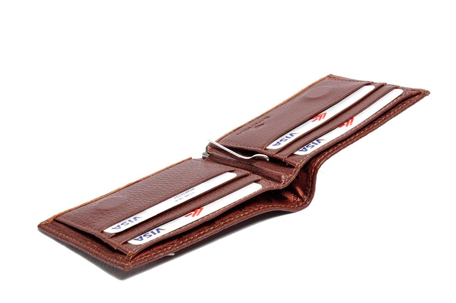  Erkek Hakiki Deri Mıknatıslı Para Klipsli Cüzdan