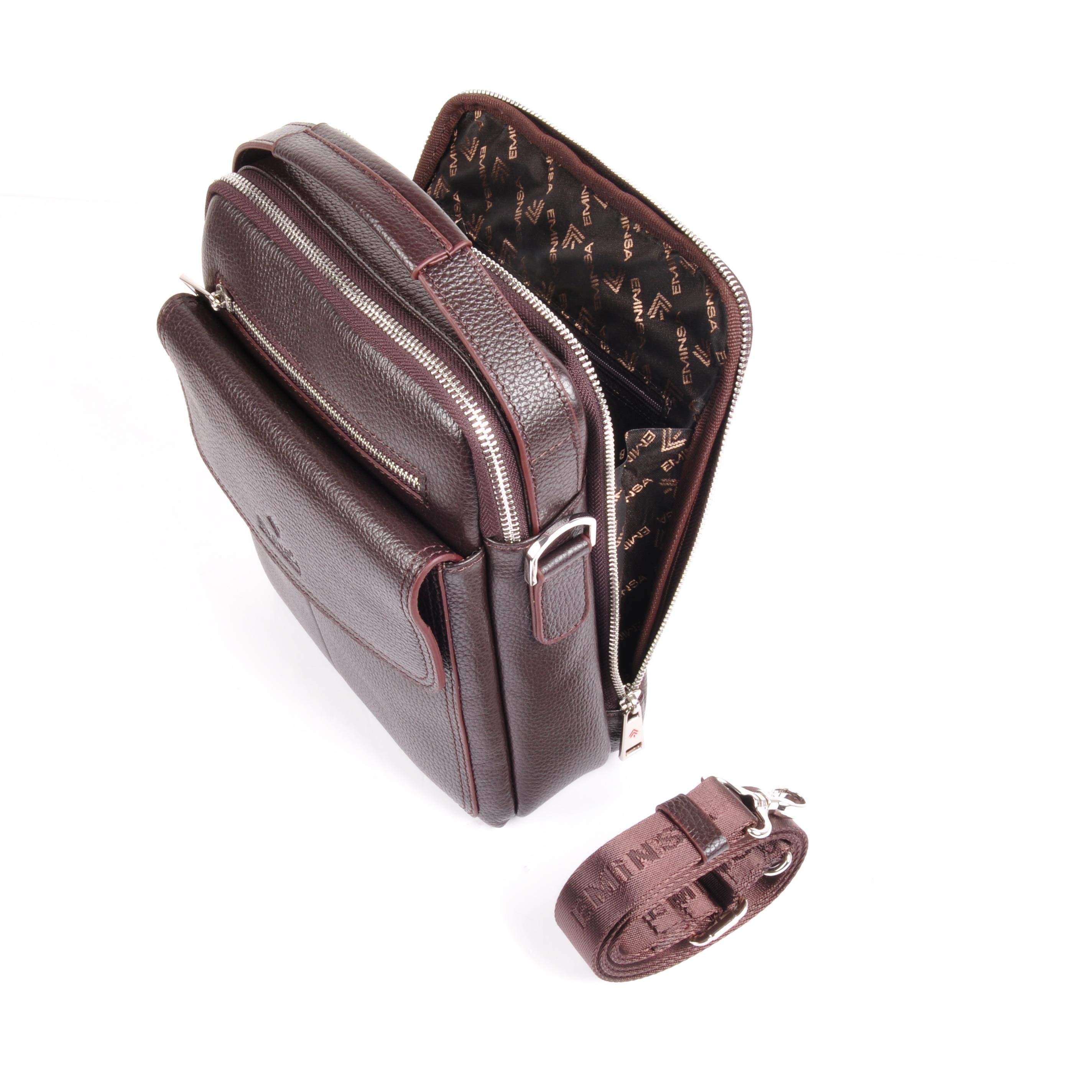 Erkek Hakiki Deri Omuz Çantası 6252