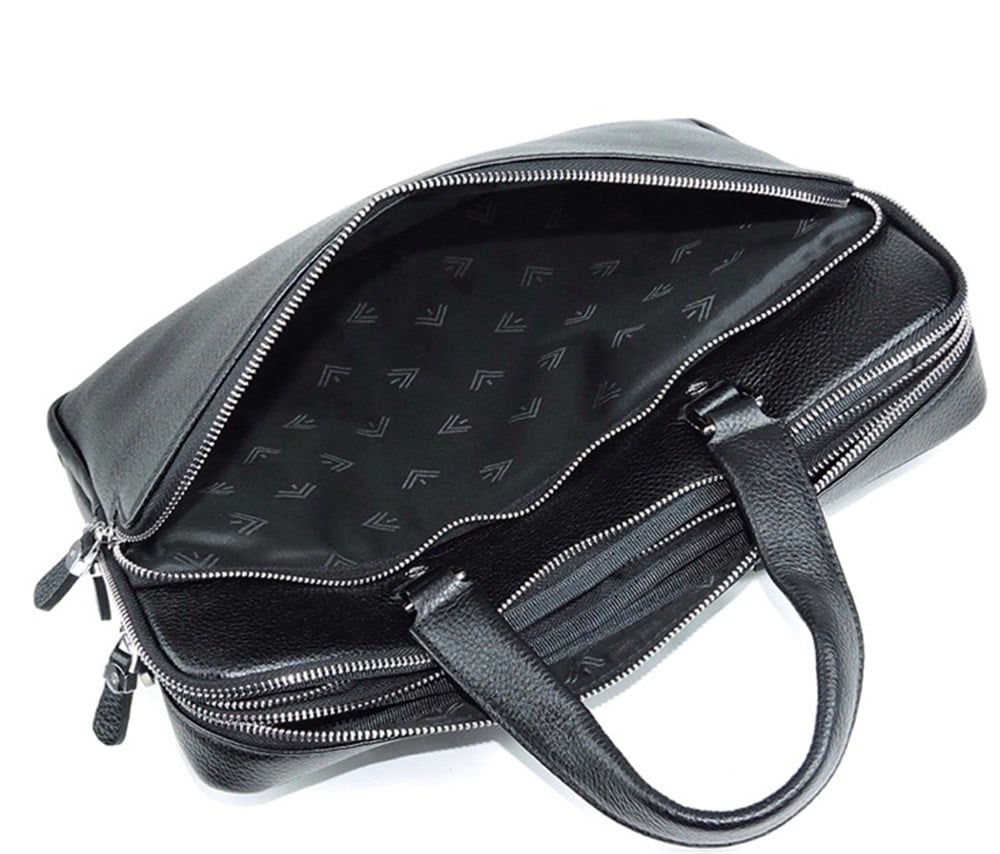 Siyah Deri Evrak&Laptop Çantası