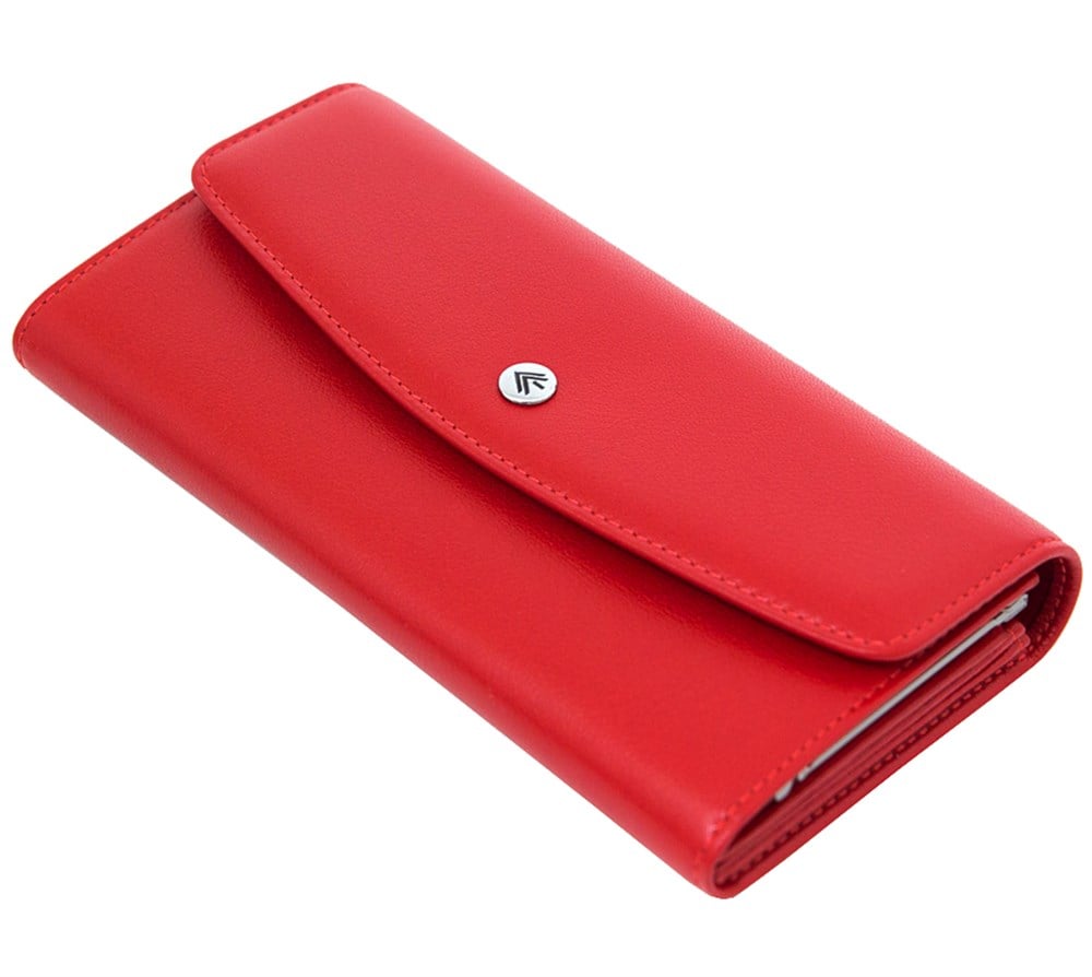 Kadın İçten Klipsli Deri Lacivert Cüzdan