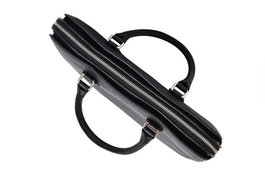 Siyah Mıknastıs Kapaklı Evrak Çantası