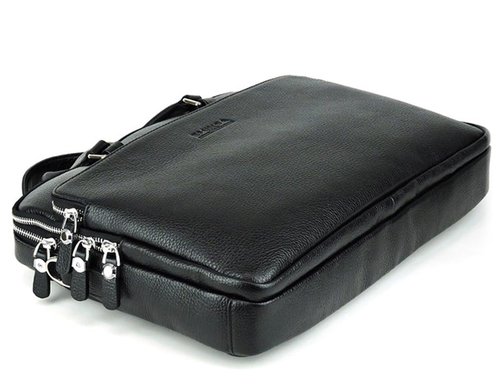 Siyah Deri Evrak&Laptop Çantası