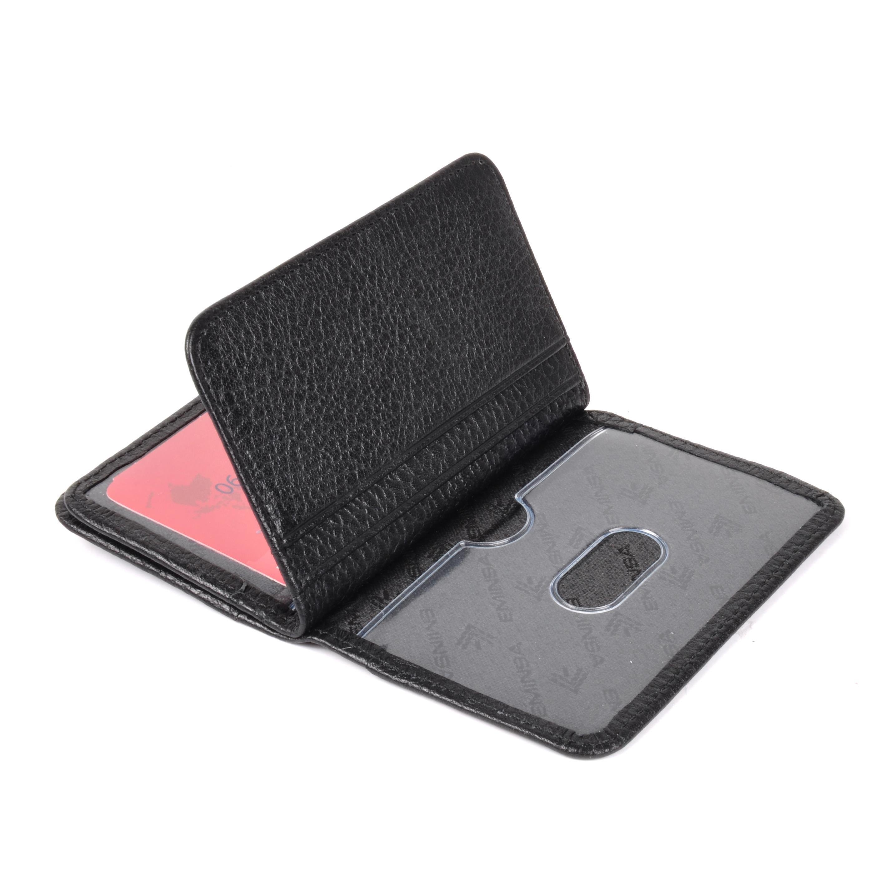 Kadın Siyah Hakiki Deri Kartlık