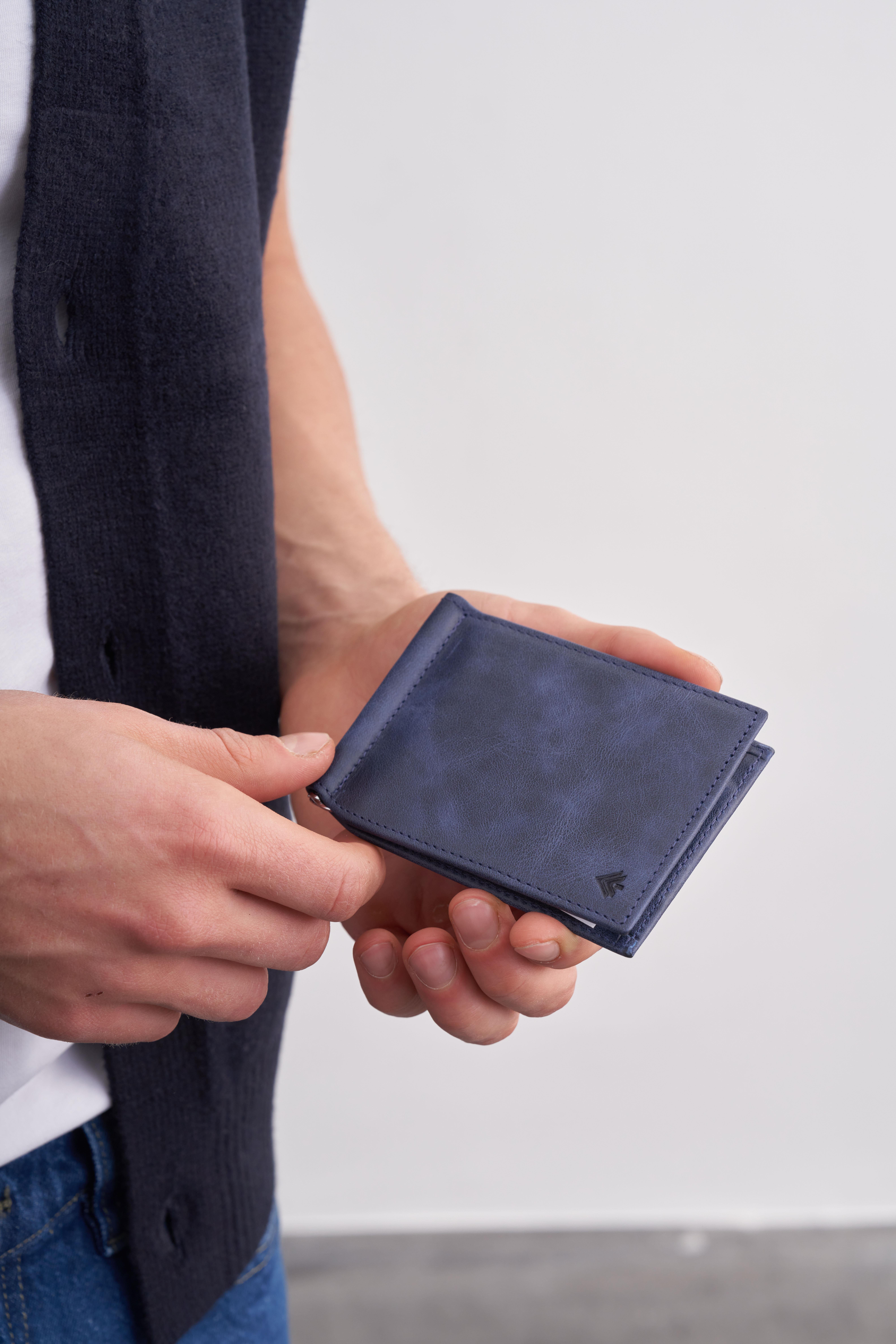 Erkek Crazy Deri Para Klipsli Cüzdan 1068