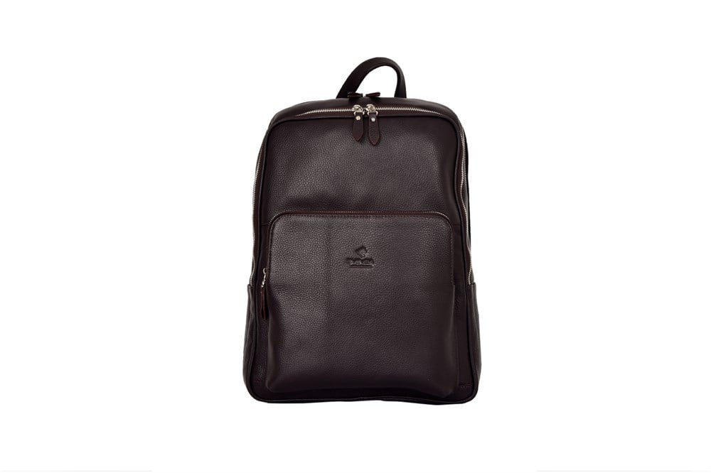 Erkek Siyah Deri Sırt Çantası