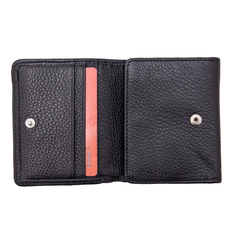 Unisex Siyah Küçük Cüzdan