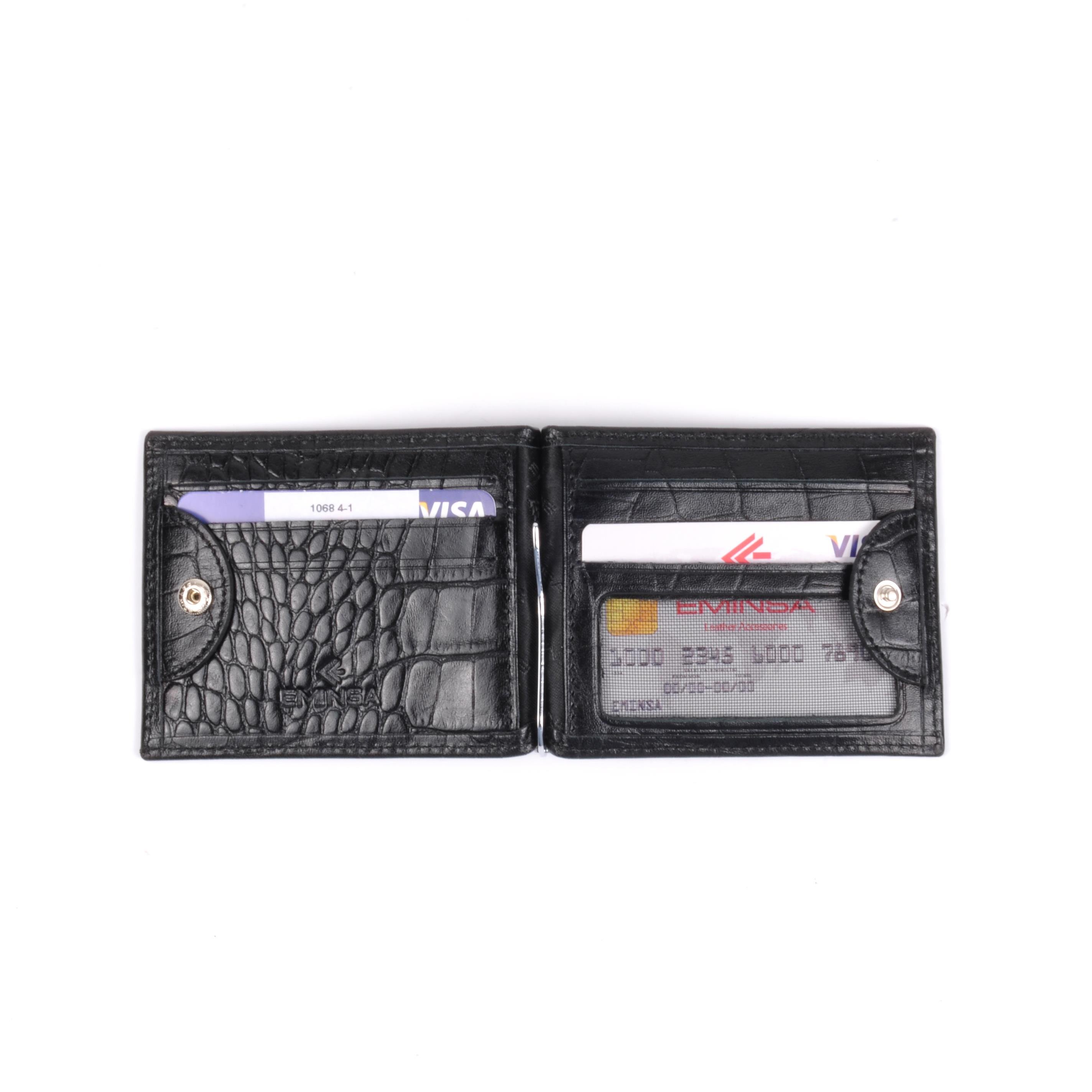 Erkek Kroko Deri Para Klipsli Cüzdan 1068