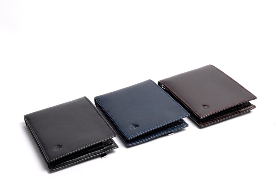  Erkek Hakiki Deri Mıknatıslı Para Klipsli Cüzdan