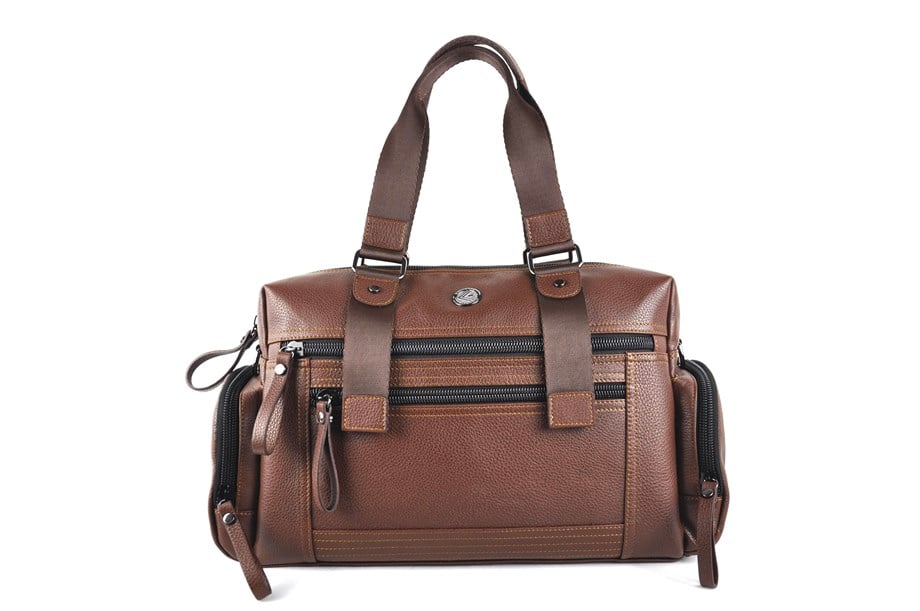 Erkek Siyah Hakiki Deri Seyahat Çantası