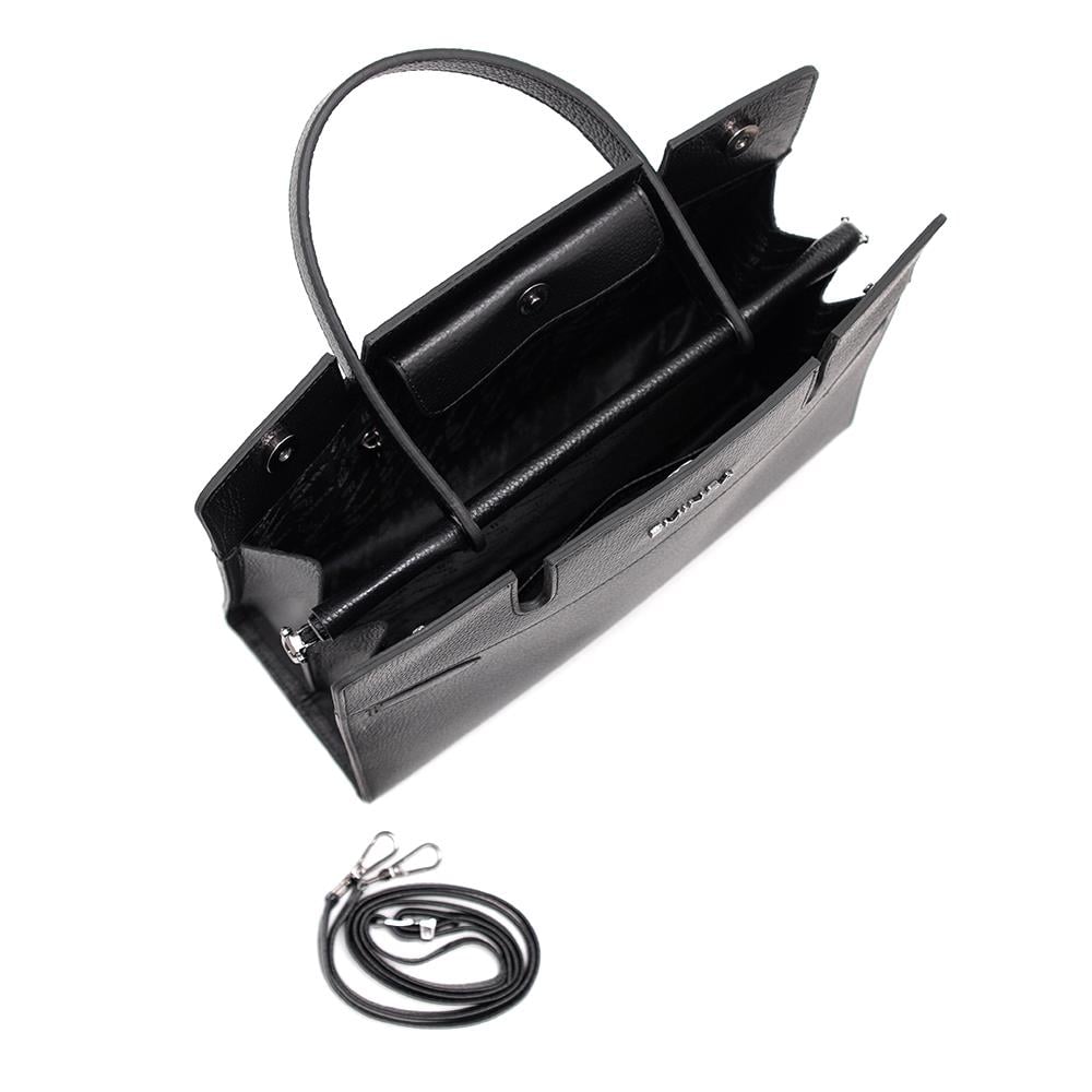 Siyah Hakiki Deri Kadın Çanta