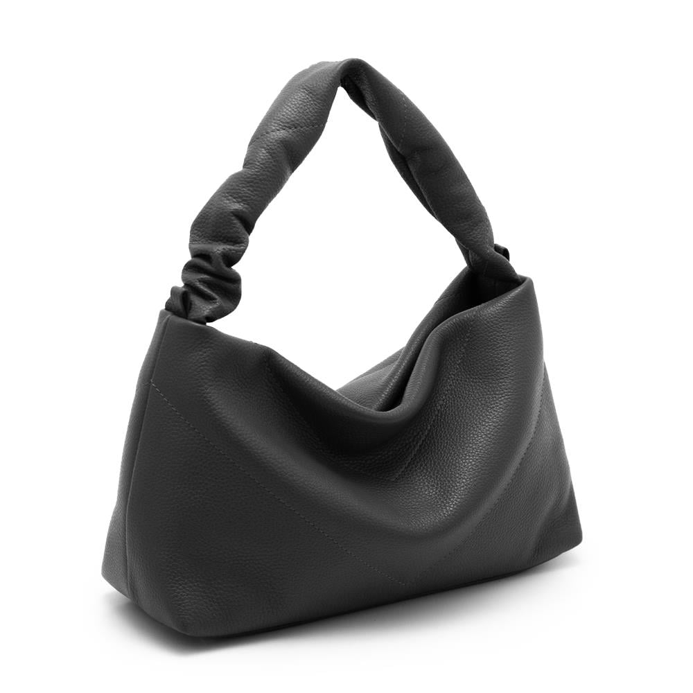 Siyah Hakiki Deri Kadın Omuz Çantası