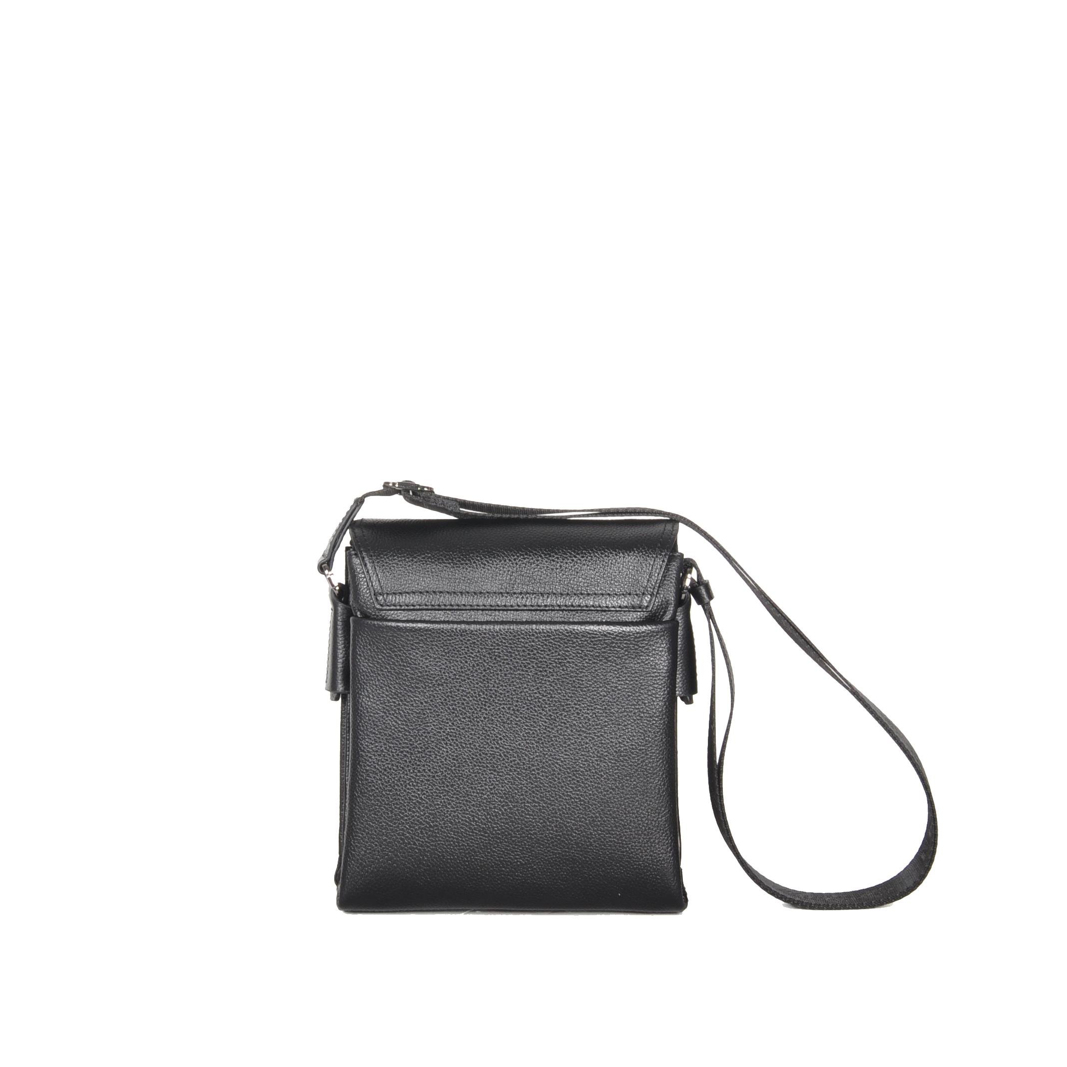 Erkek Siyah Hakiki Deri Omuz Çantası