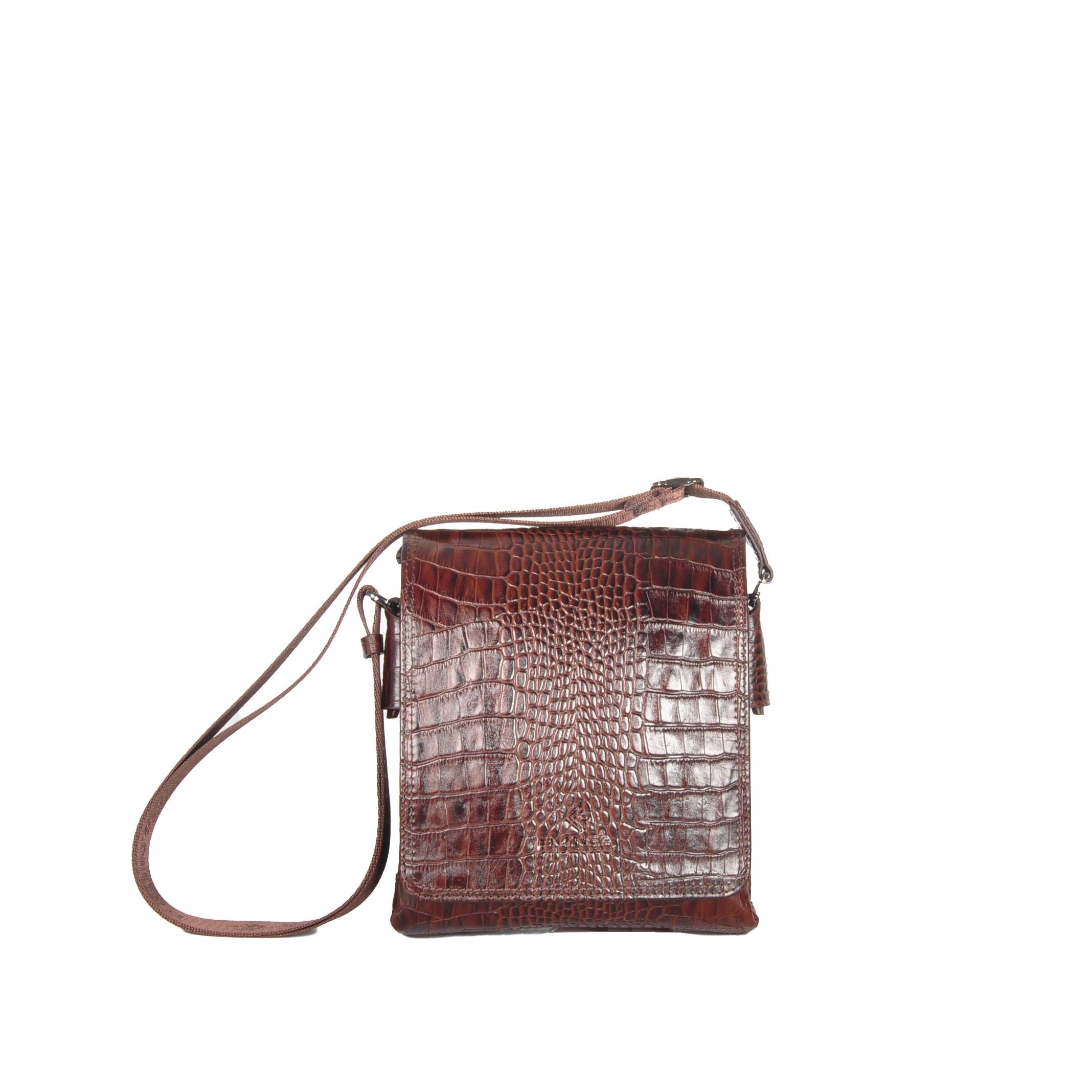 Erkek Siyah Hakiki Deri Omuz Çantası