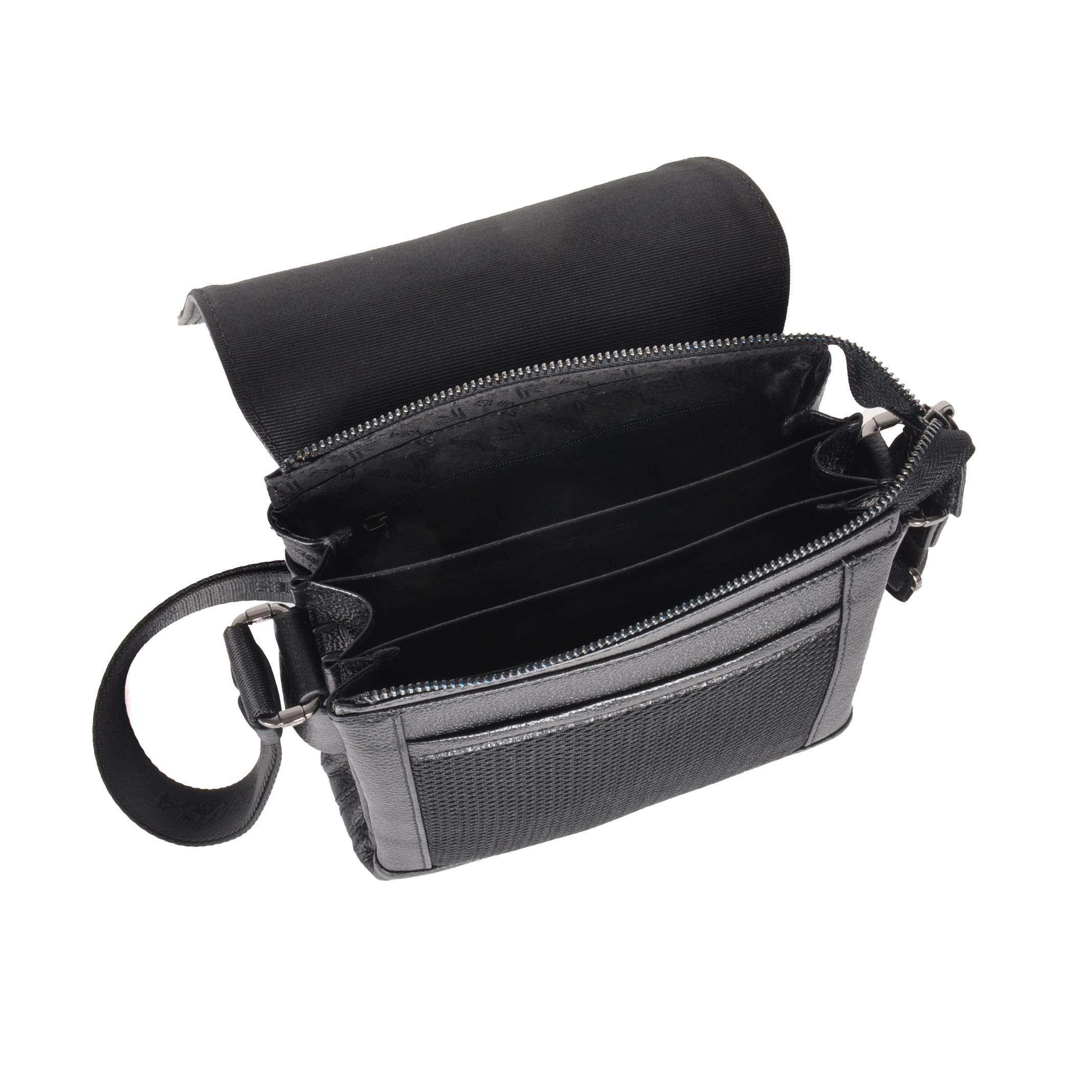 Erkek Siyah Hakiki Deri Omuz Çantası