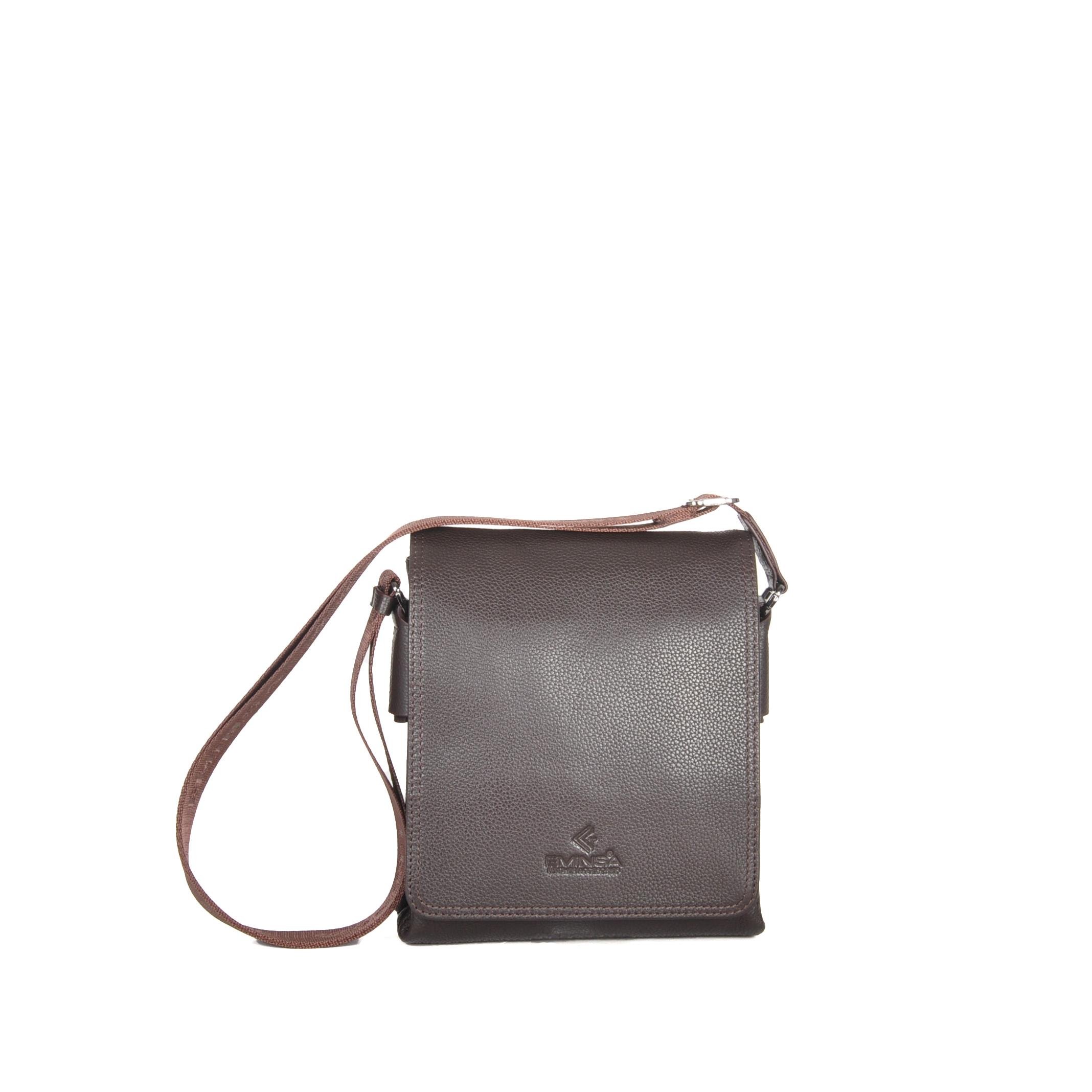 Erkek Siyah Hakiki Deri Omuz Çantası