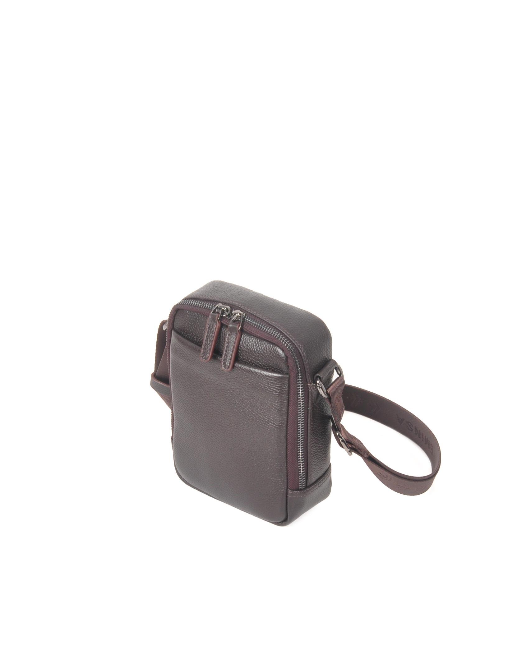 Erkek Hakiki Deri Küçük Boy Omuz Çantası