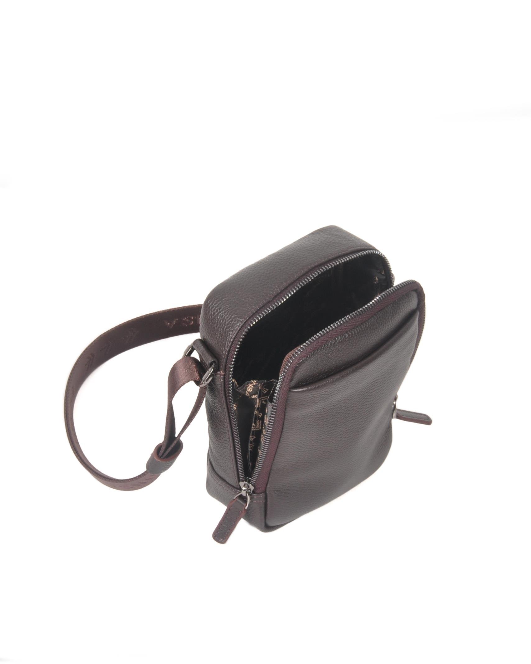 Erkek Hakiki Deri Küçük Boy Omuz Çantası