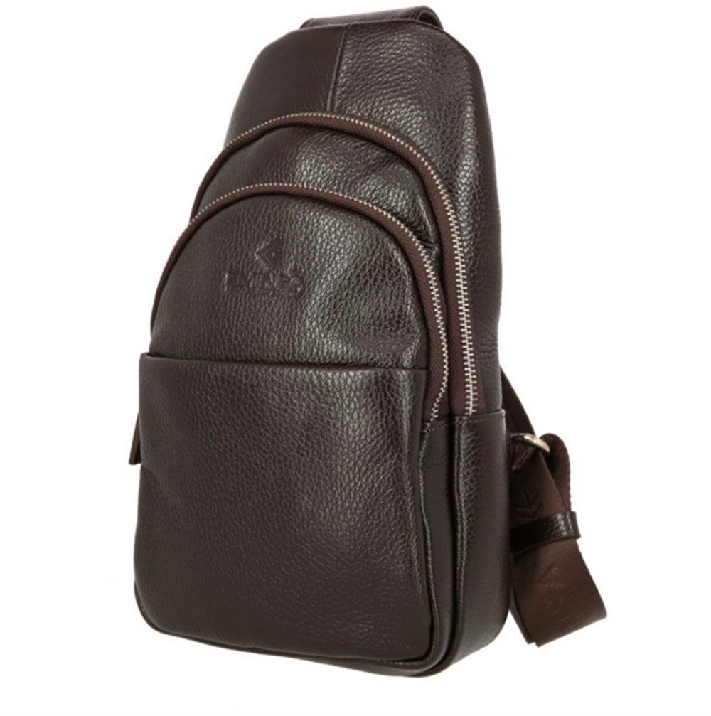Erkek Kahverengi Deri Çapraz Askılı Çantası 