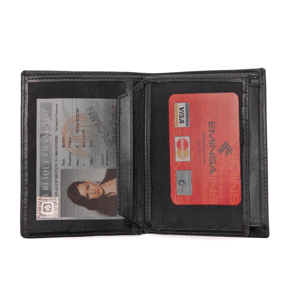 Erkek Siyah Hakiki Deri Cüzdan 1055