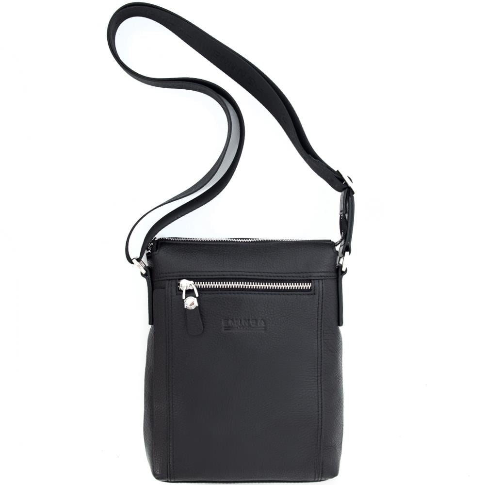 Erkek Siyah Hakiki Deri Omuz Çantası 6146