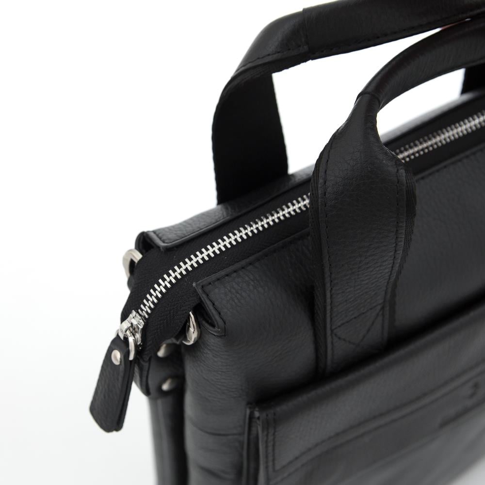 Erkek Siyah Hakiki Deri Omuz & Evrak Çantası