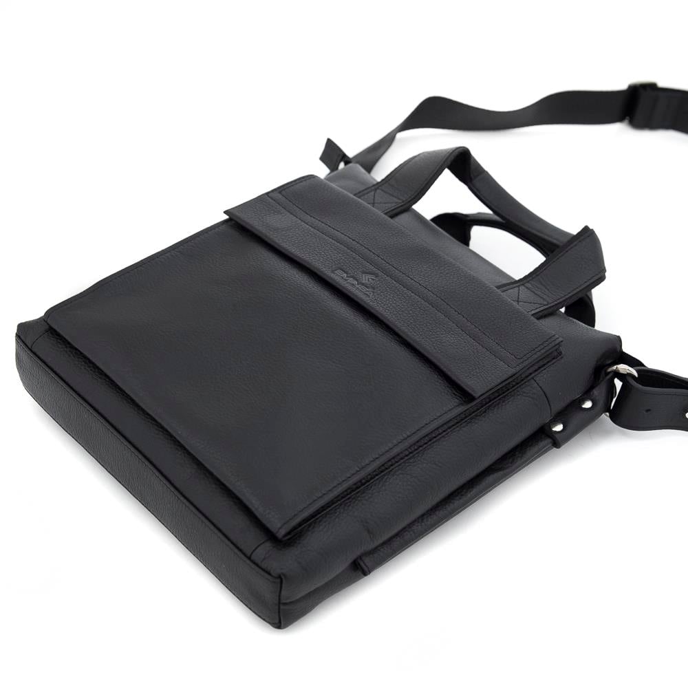 Erkek Siyah Hakiki Deri Omuz & Evrak Çantası