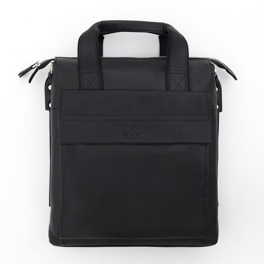 Erkek Siyah Hakiki Deri Omuz & Evrak Çantası