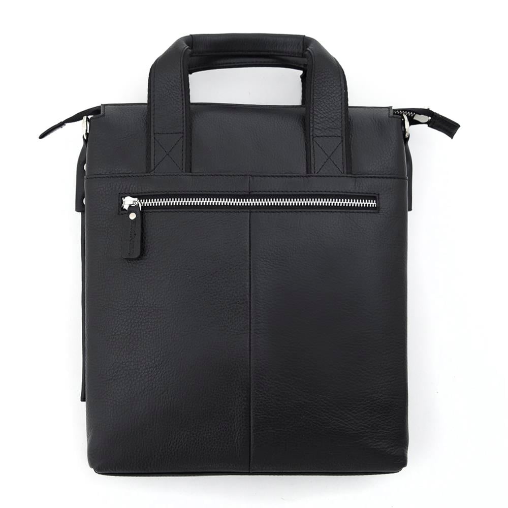 Erkek Siyah Hakiki Deri Omuz & Evrak Çantası