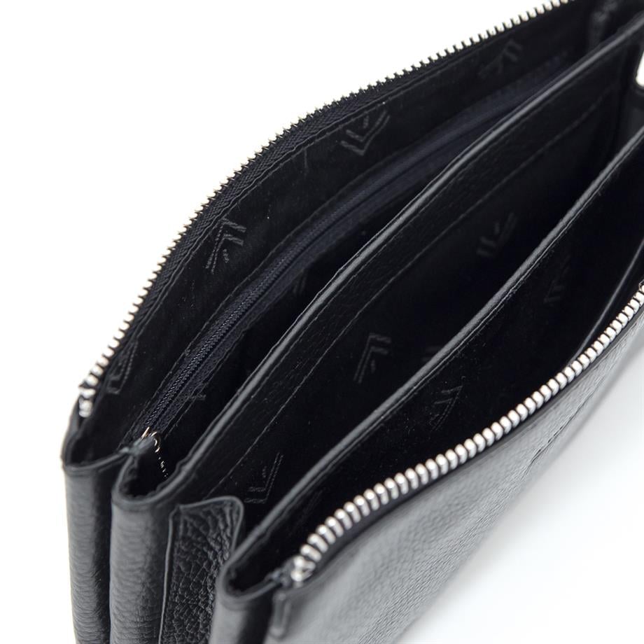 Erkek Siyah Hakiki Deri El Çantası