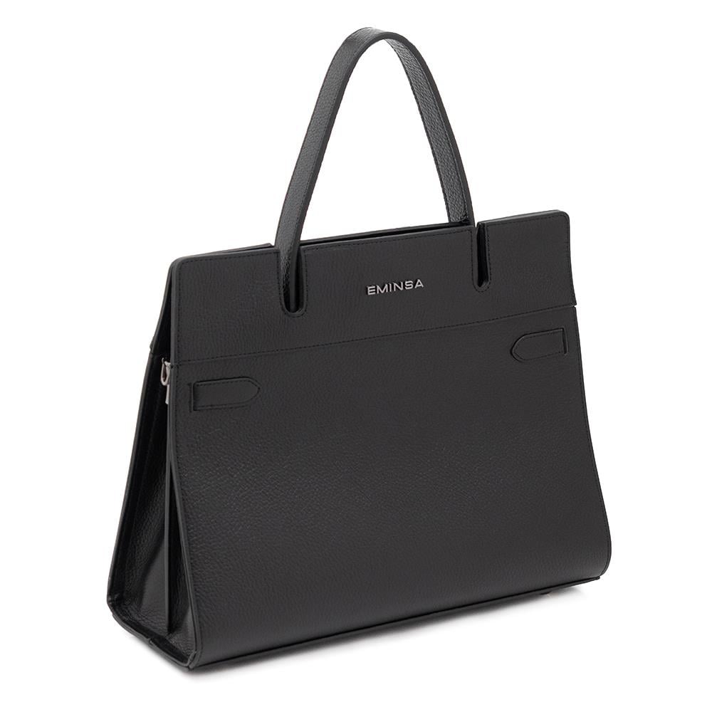 Siyah Hakiki Deri Kadın Çanta