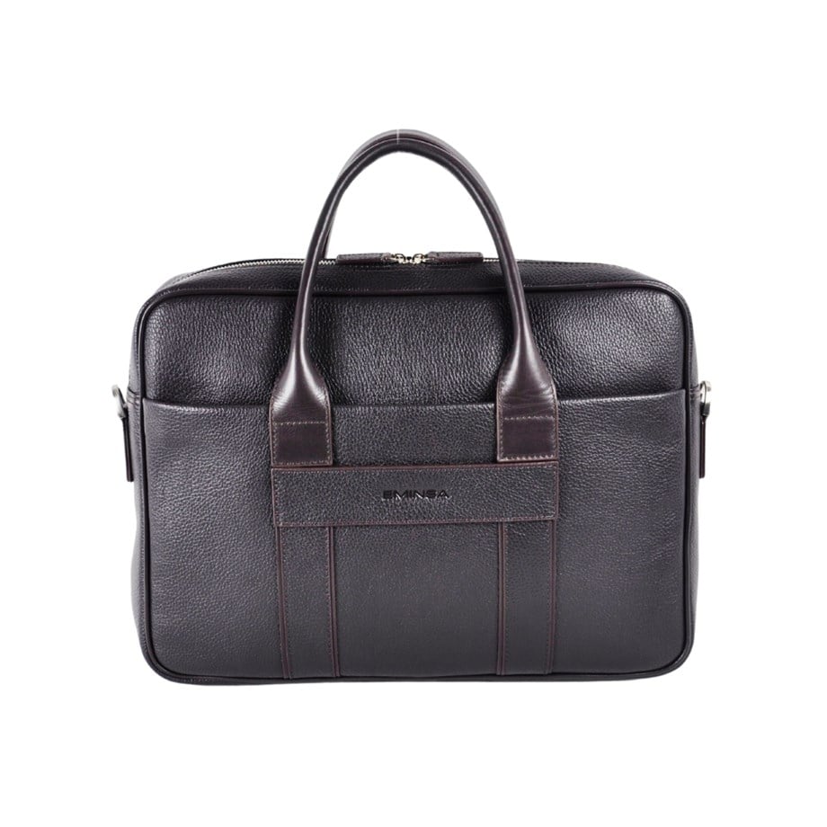 Lacivert Hakiki Deri Evrak Çantası