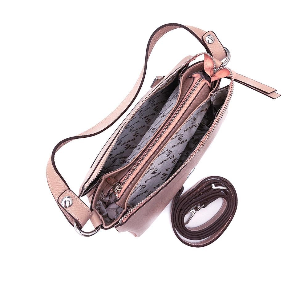 Kadın Pudra Hakiki Deri Omuz Çantası