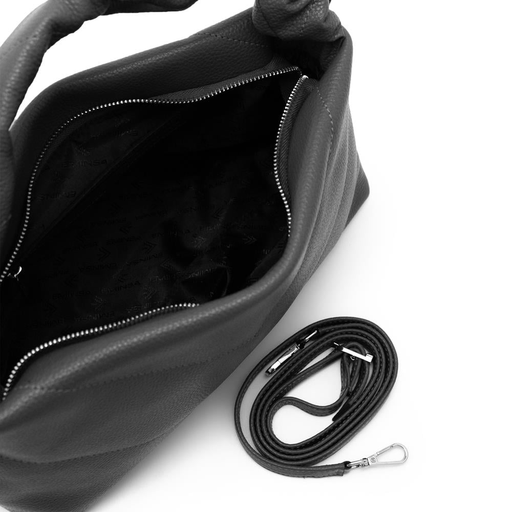 Siyah Hakiki Deri Kadın Omuz Çantası