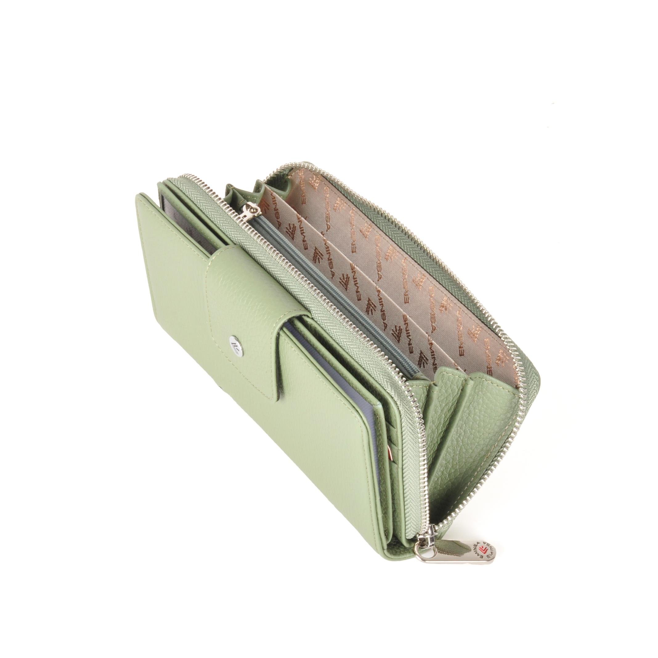 Gri Hakiki Deri Kadın Cüzdan 2149