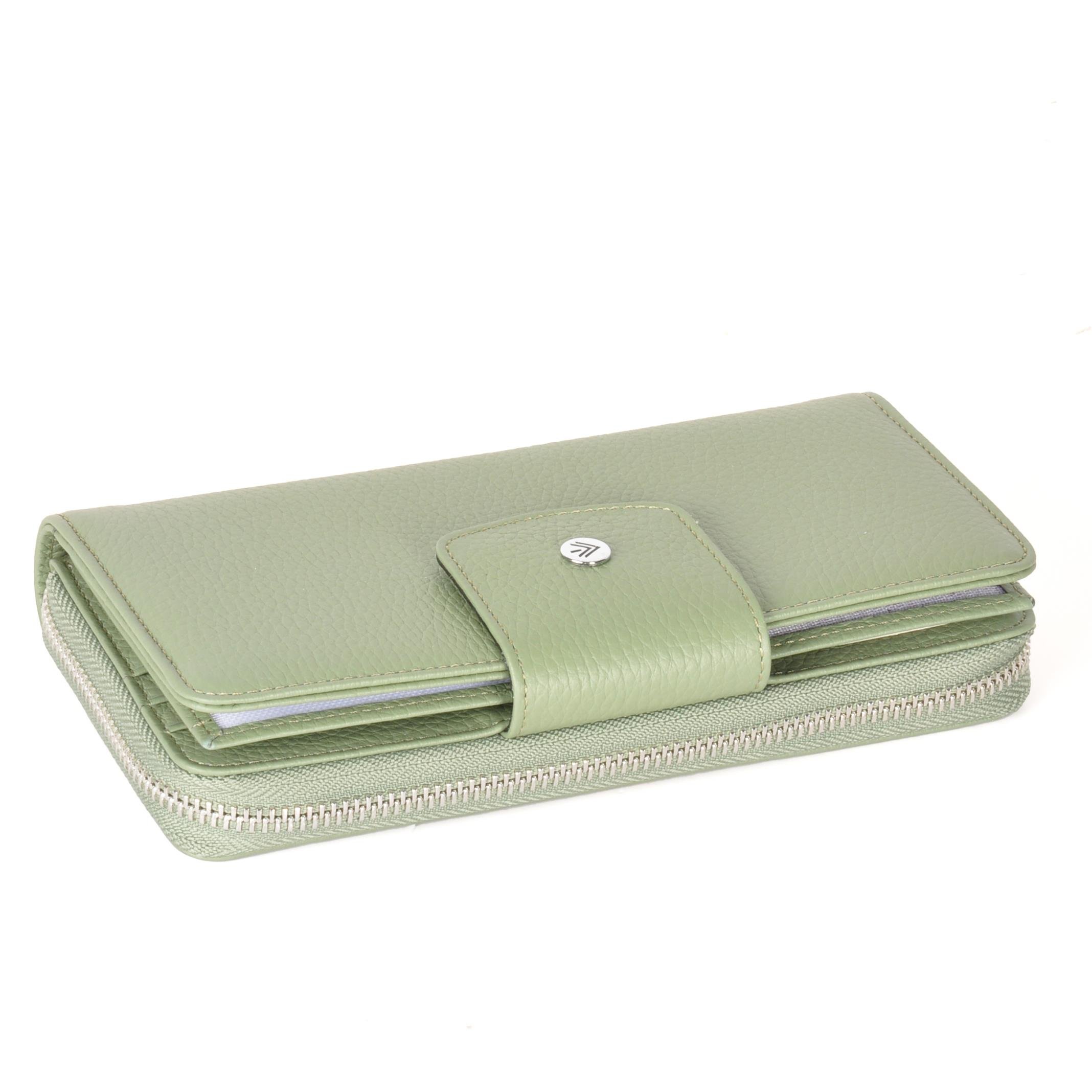 Gri Hakiki Deri Kadın Cüzdan 2149