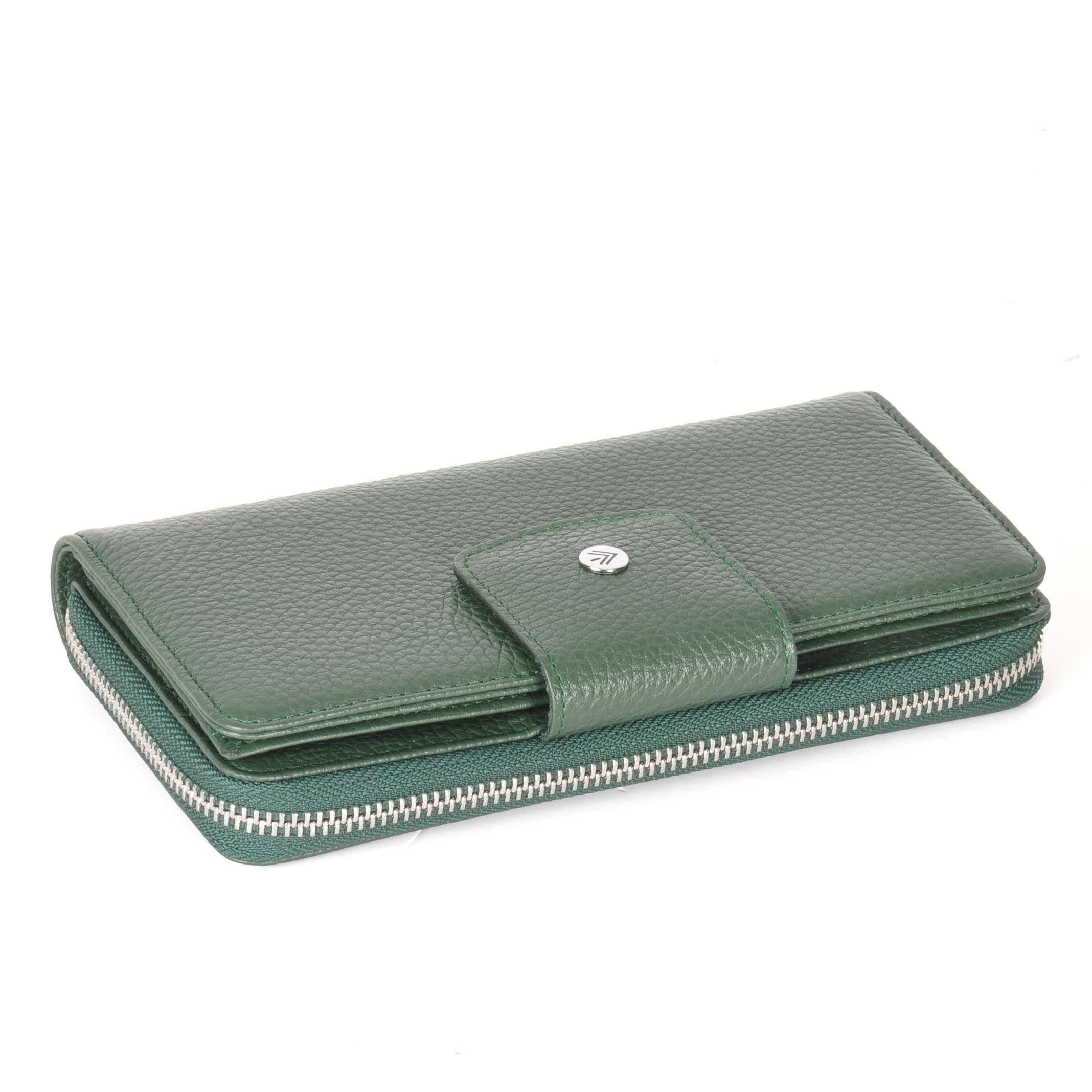 Gri Hakiki Deri Kadın Cüzdan 2149