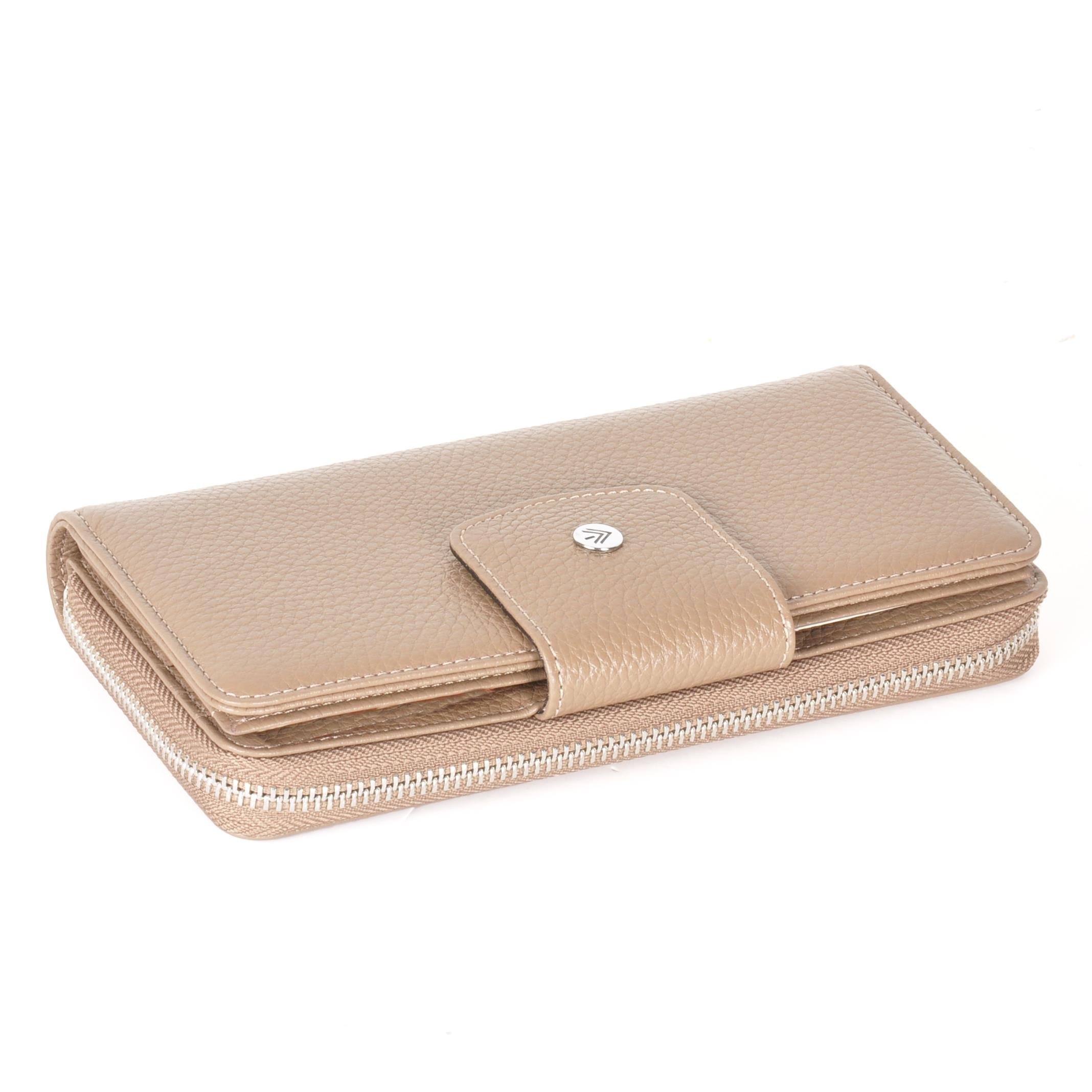 Gri Hakiki Deri Kadın Cüzdan 2149