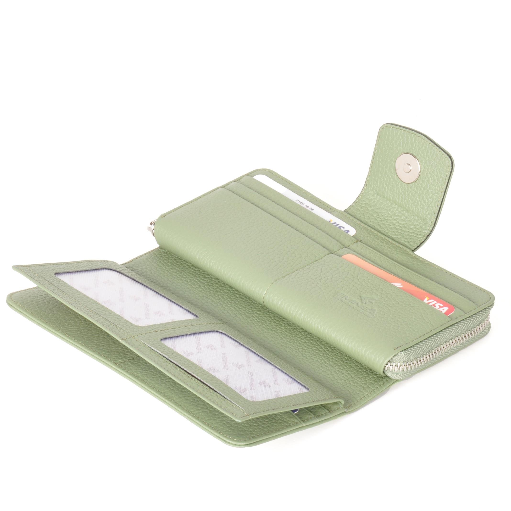 Gri Hakiki Deri Kadın Cüzdan 2149