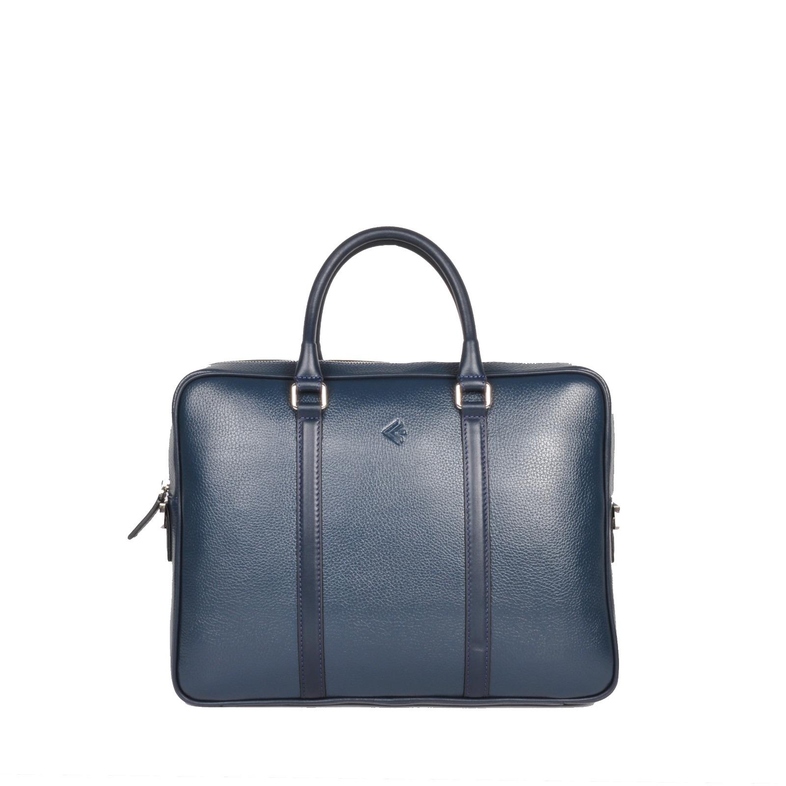 Erkek Şeritli Hakiki Deri Evrak Çantası 7131