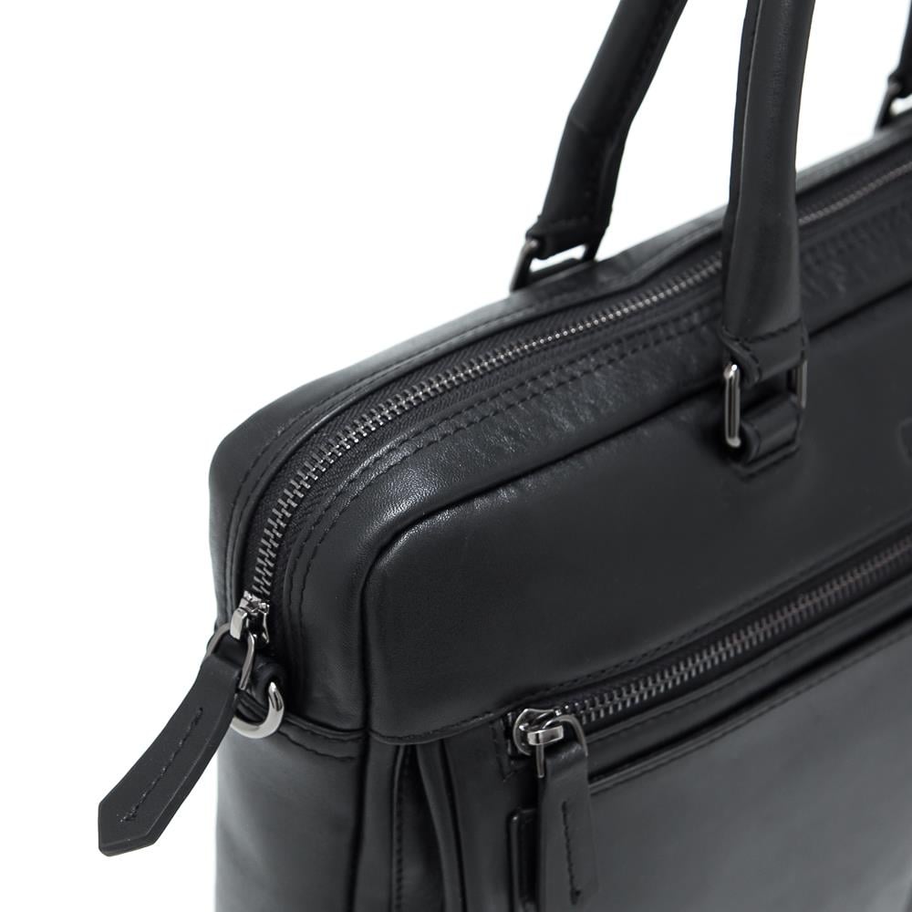 Eminsa Deri Erkek Siyah Evrak Çantası 7119