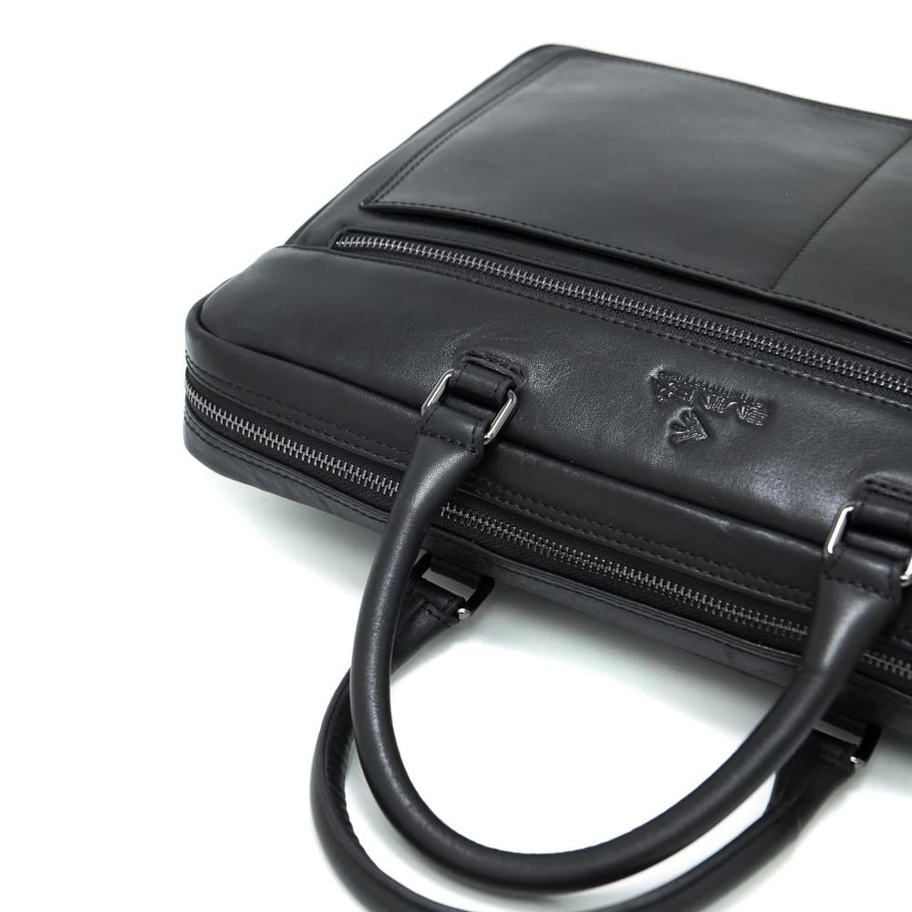 Eminsa Deri Erkek Siyah Evrak Çantası 7119