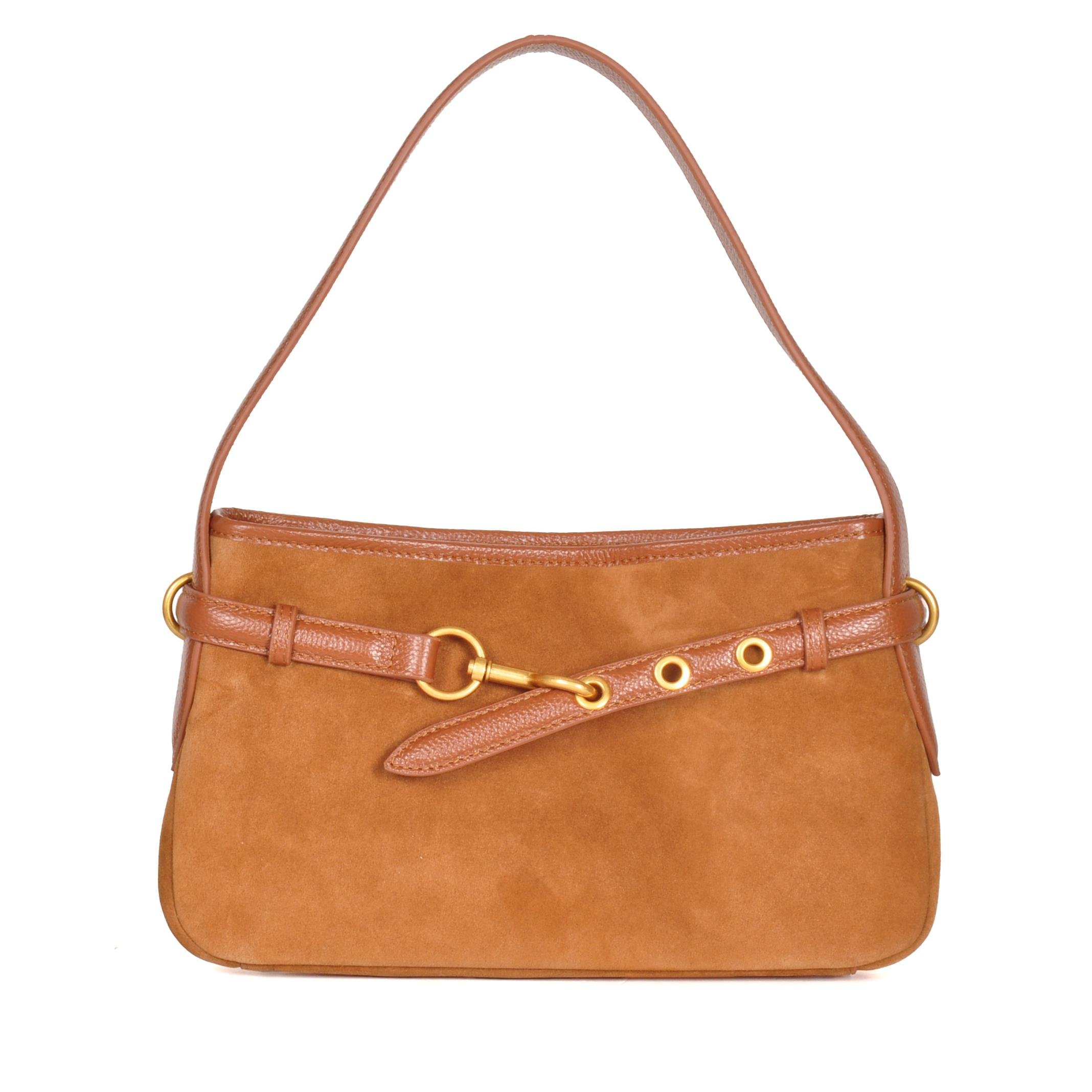 Kadın Hakiki Deri Kayış Detaylı Çanta