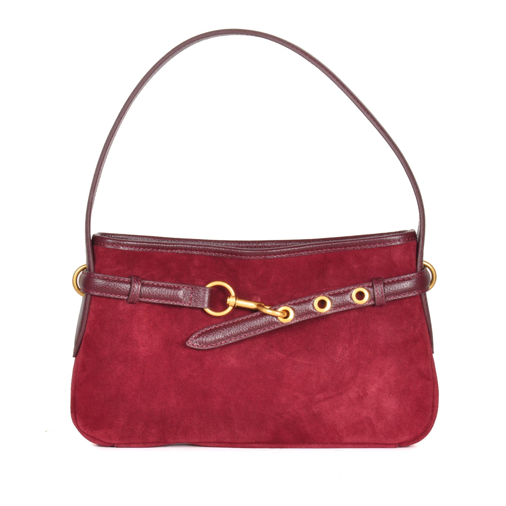 Kadın Hakiki Deri Kayış Detaylı Çanta