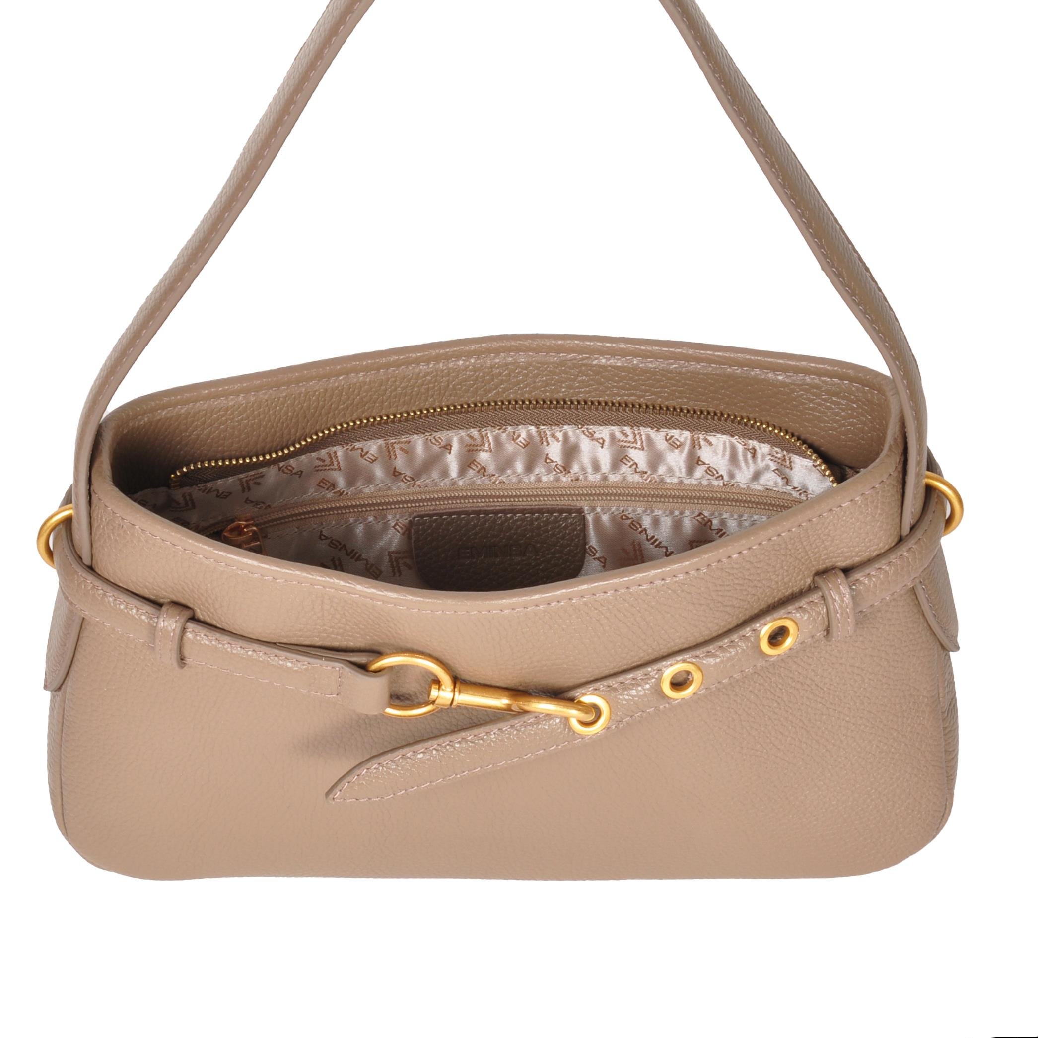 Kadın Hakiki Deri Kayış Detaylı Çanta